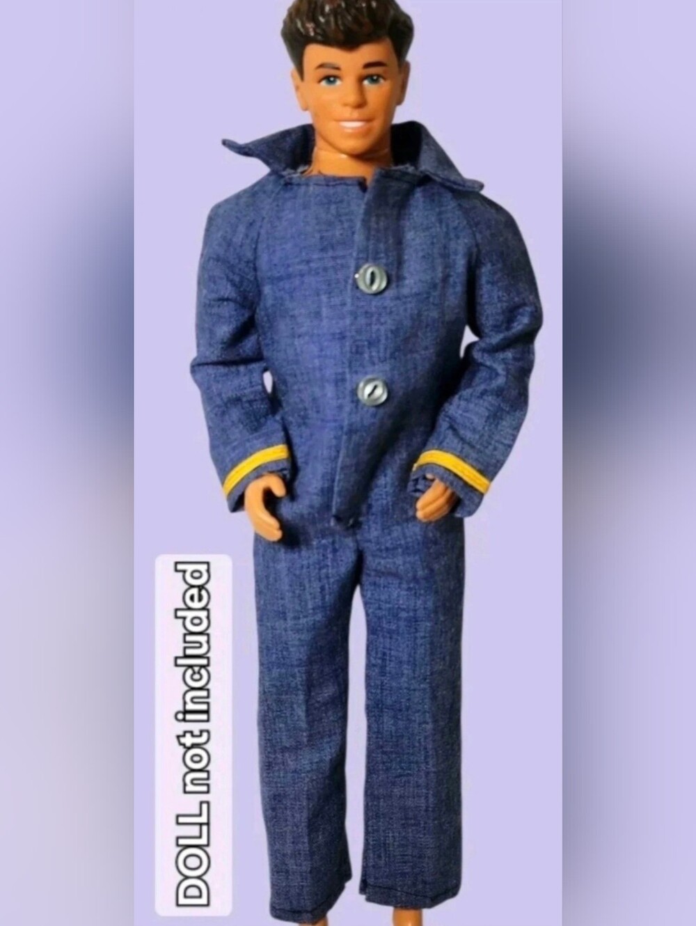 ☆VINTAGE KEN DOLL DENIM JUMPSUITS ATTIRE! Doll NOT INCLUDED